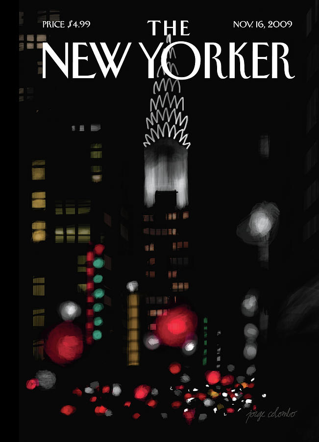 New York Painting - Night Lights by Jorge Colombo