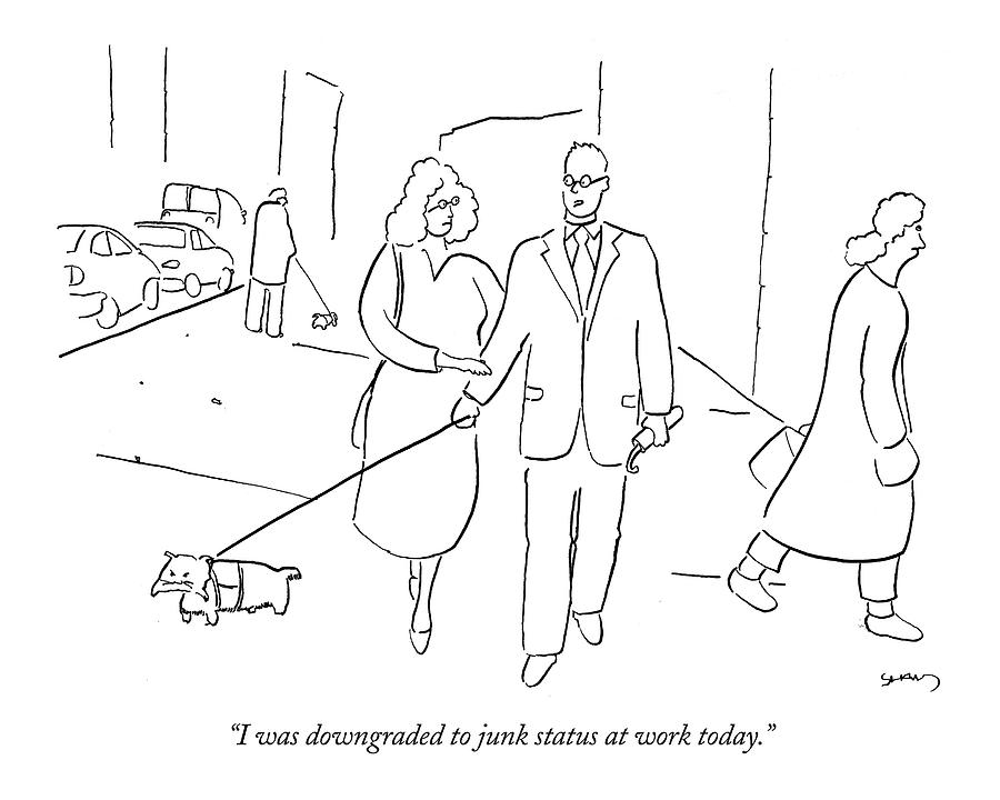I Was Downgraded To Junk Status At Work Today Drawing by Michael Shaw