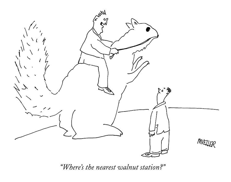 Wheres The Nearest Walnut Station? Drawing by Peter Mueller