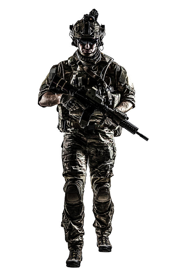 Us Army Ranger With Weapon Photograph by Oleg Zabielin - Fine Art America