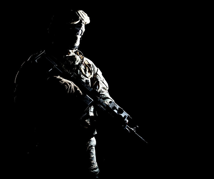 U.s. Marine Raider Armed With Carbine Photograph by Oleg Zabielin ...