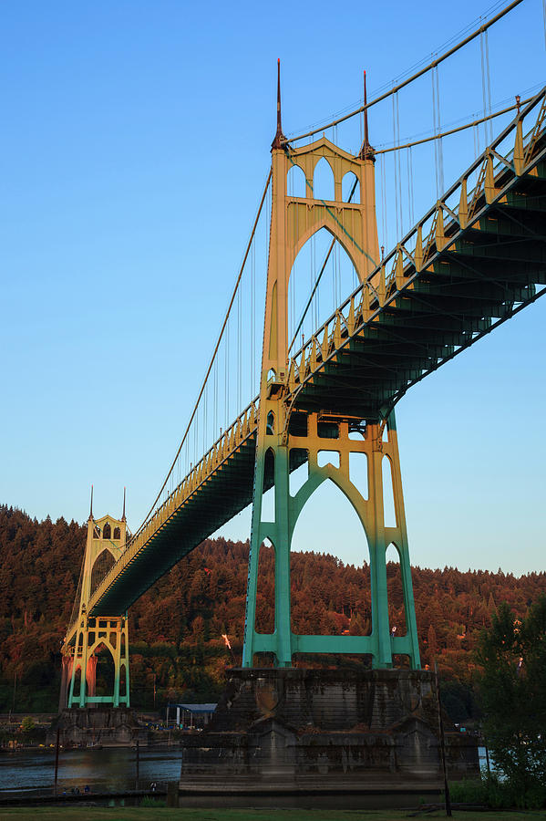 Bridge Photograph - USA, Oregon, Portland, Cathedral Park #2 by Rick A Brown