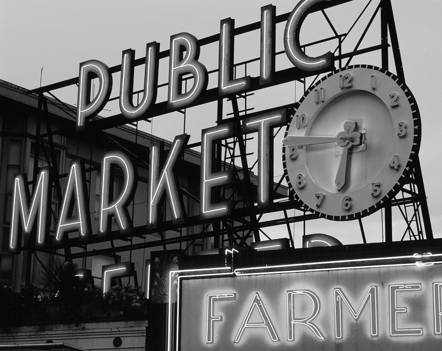 Black And White Photograph - USA, Washington State, Seattle, View #2 by Walter Bibikow