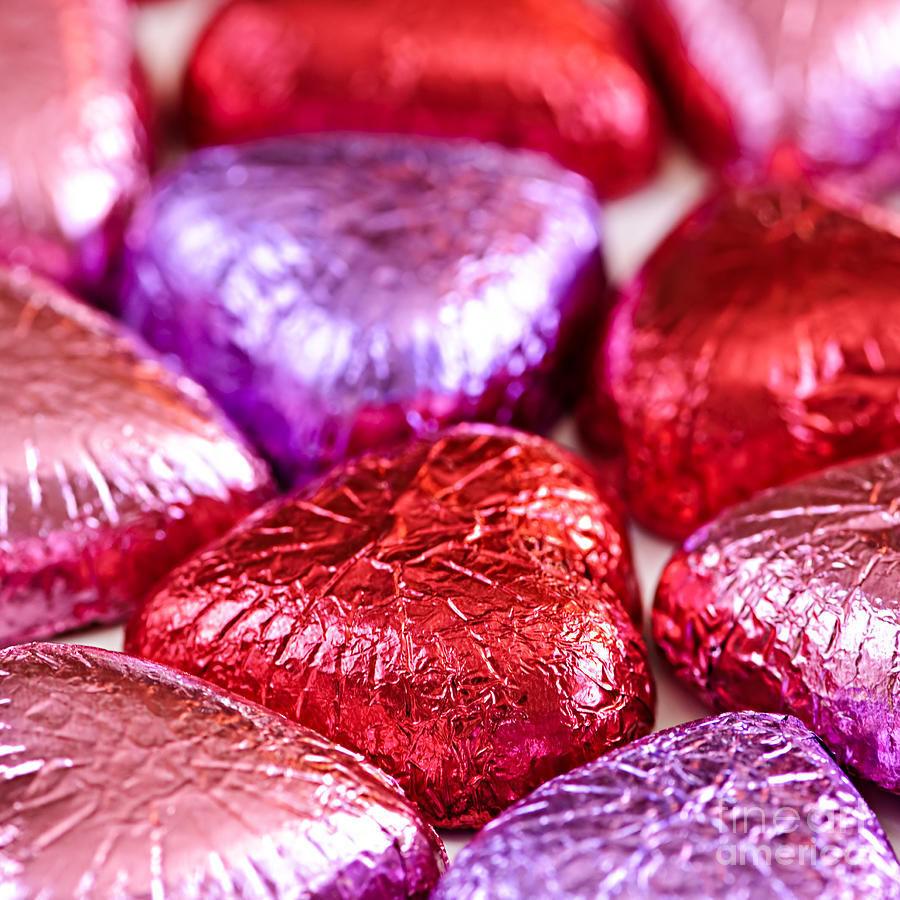 Candy Photograph - Valentine hearts 1 by Elena Elisseeva