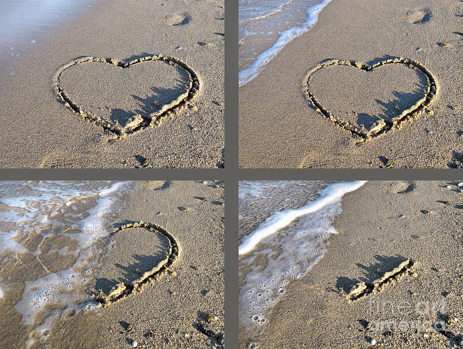 Valentines Day Photograph - Valentines Day Sand Heart #2 by Daliana Pacuraru