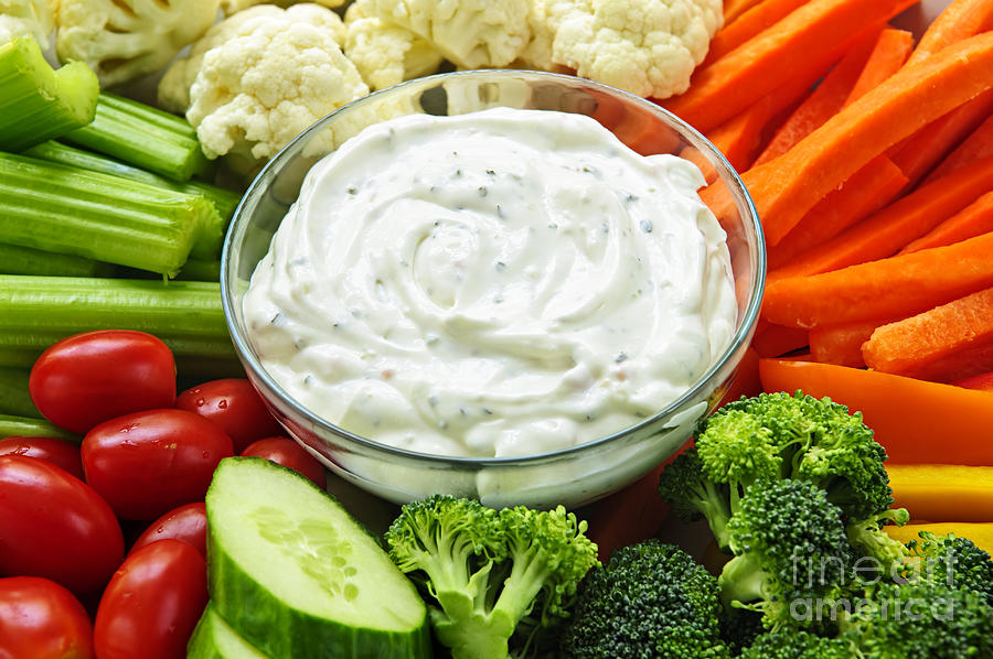 Vegetables And Dip 1 Photograph