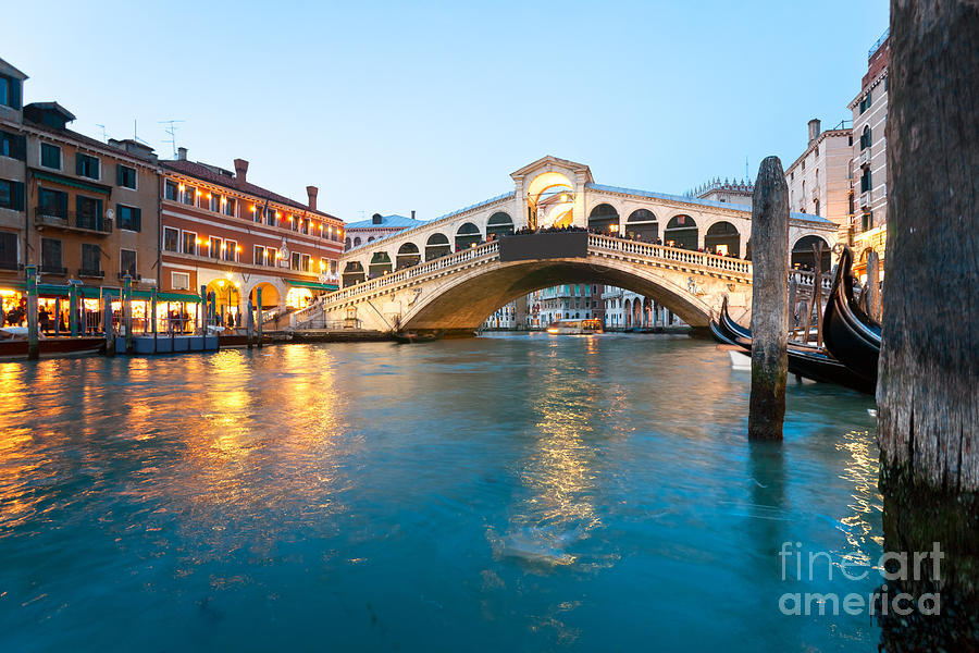 Venice - Rialto Bridge #2 Photograph by Luciano Mortula