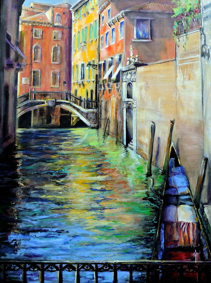 Bridge Painting - Venice  by Jodie Marie Anne Richardson Traugott          aka jm-ART