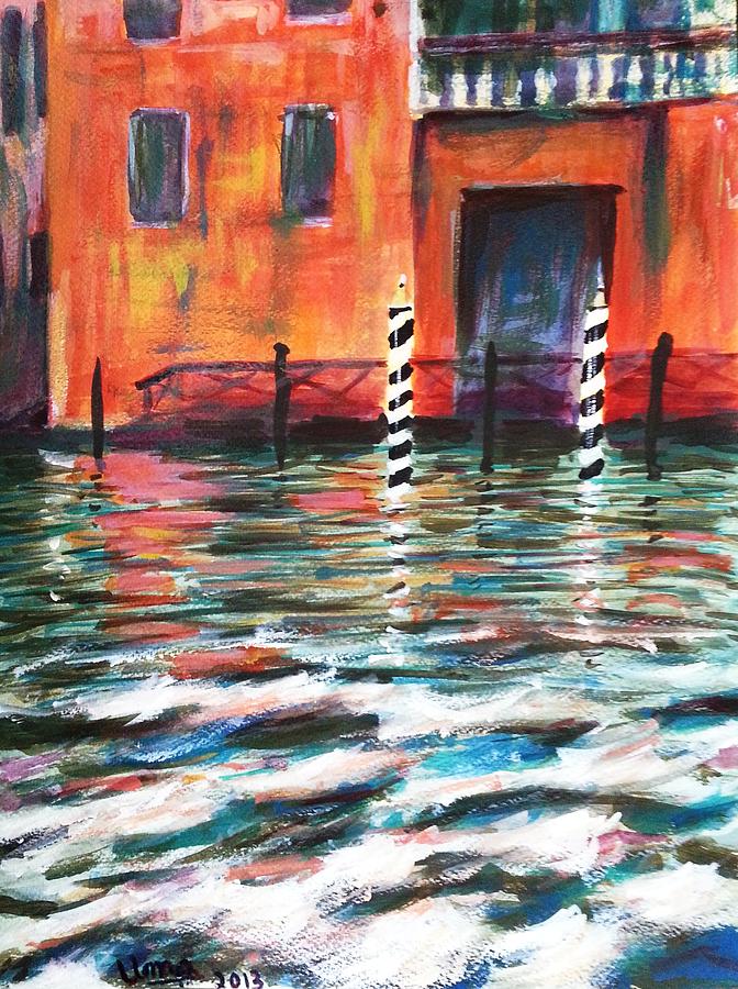 Venice  #3 Painting by Uma Krishnamoorthy