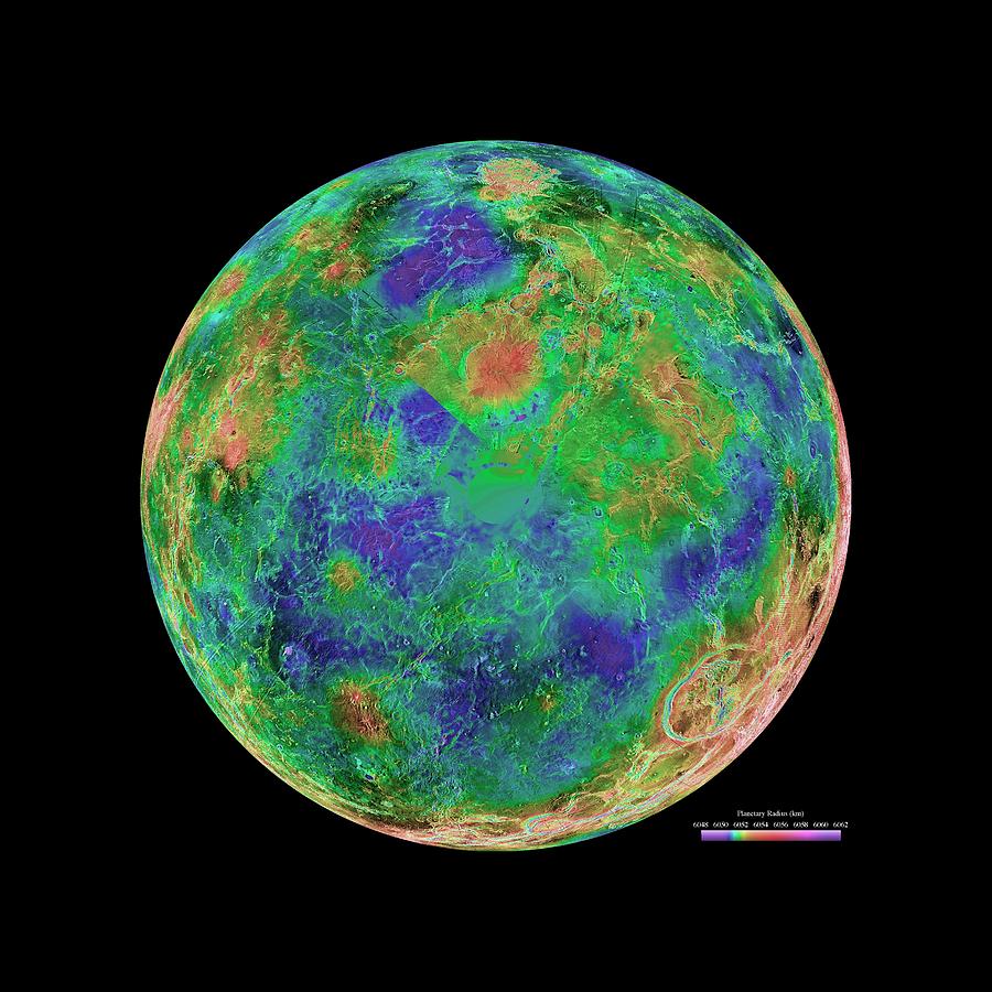 Venus Radar Map #2 Photograph by Nasa/jpl/usgs/science Photo Library