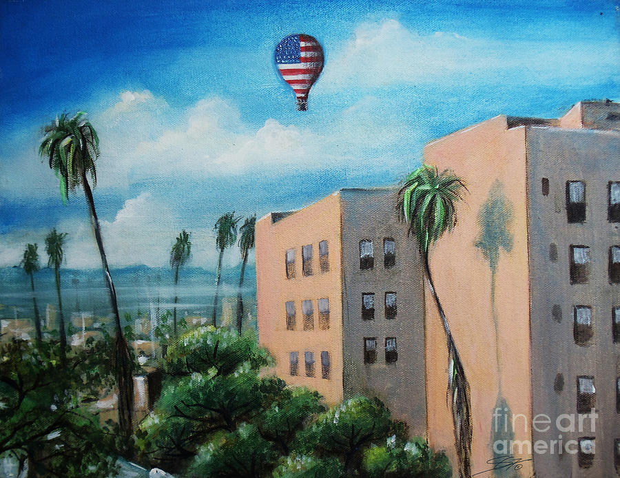 View from Olympic Boulevard Painting by Artificium -