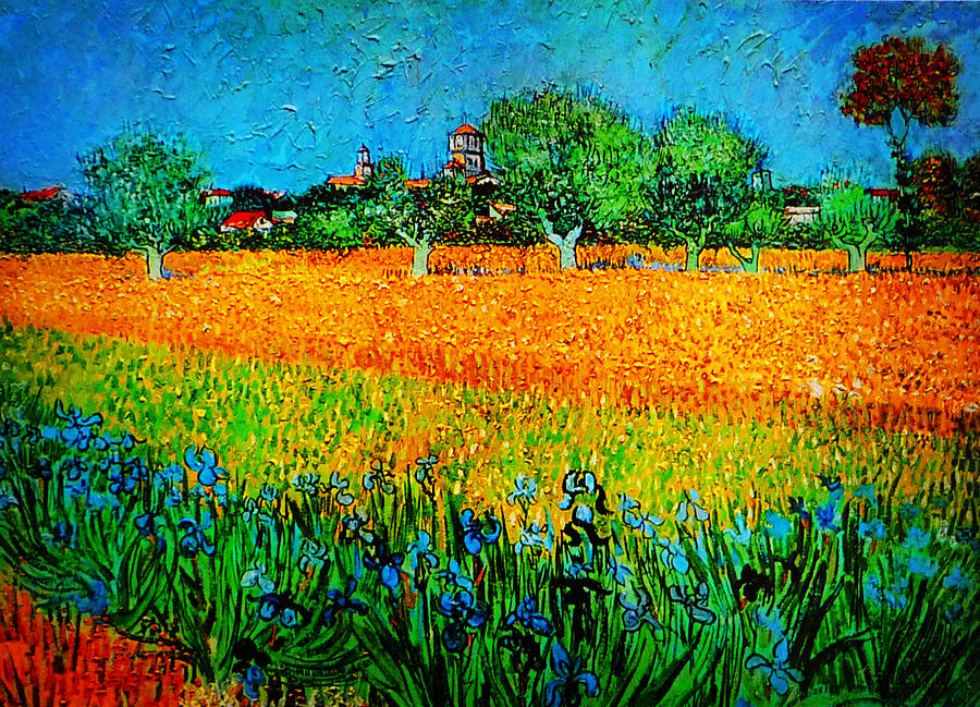 Vincent Van Gogh Painting - View Of Arles With Irises #3 by Celestial Images