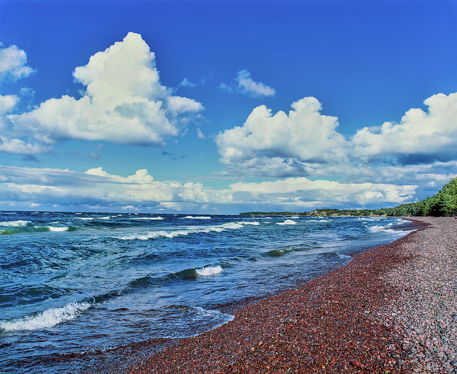 View Of Lakeshore Against Cloudy Sky Photograph by Panoramic Images ...