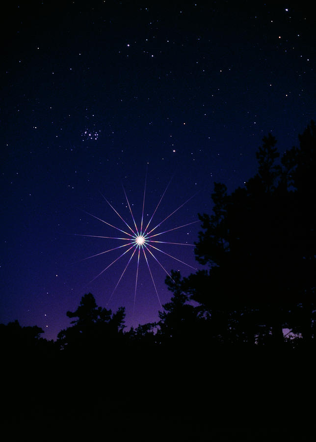 View Of The Planet Venus And The Pleiades #2 Photograph by Pekka Parviainen/science Photo Library