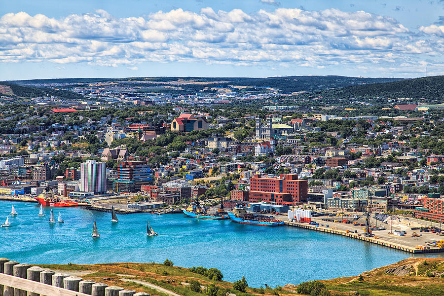 View of the St. Johns Newfoundland from Signal Hill #2 Photograph by Perla Copernik