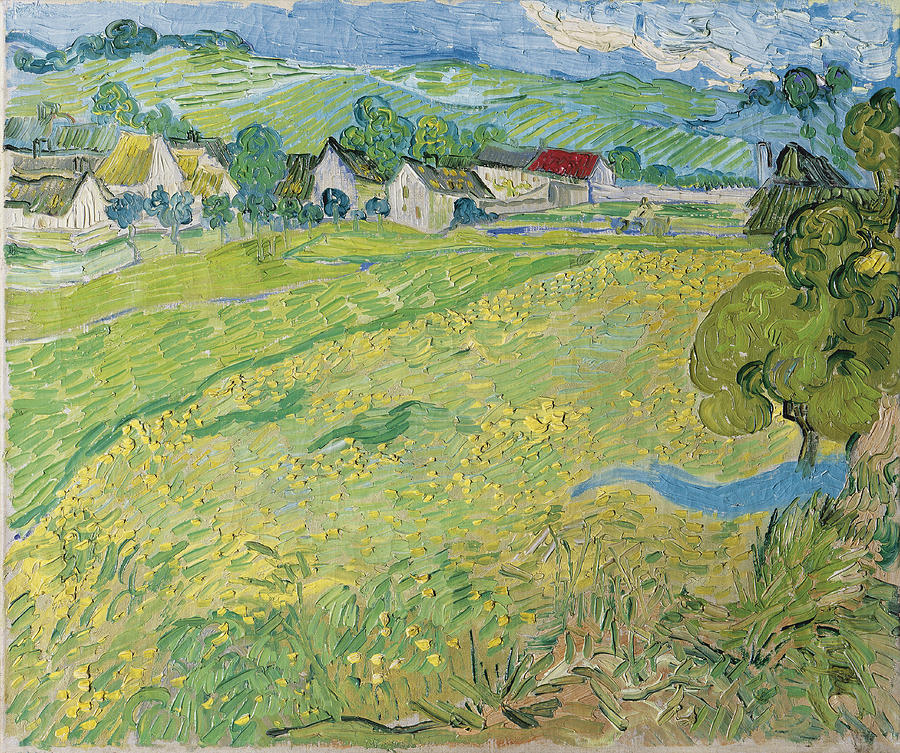 View of Vessenots Near Auvers #2 Painting by Vincent Van Gogh