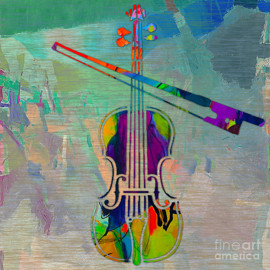 Music Mixed Media - Violin  #1 by Marvin Blaine
