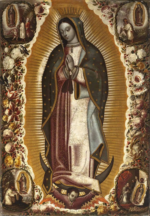 Virgin of Guadalupe #2 Painting by Manuel de Arellano