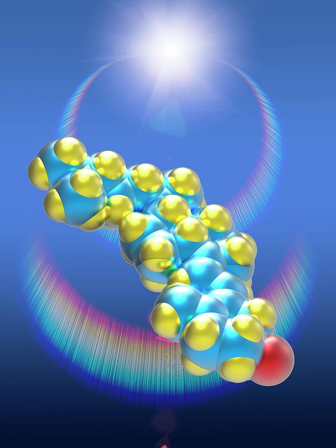 Vitamin D Molecule And Sun Flare #2 Photograph by Alfred Pasieka/science Photo Library