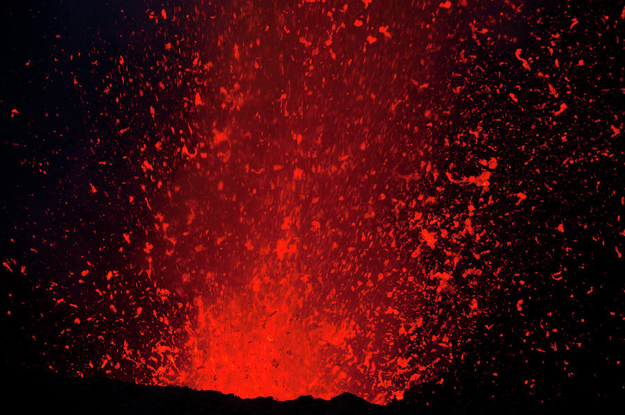 Bright Photograph - Volcano Eruptions At Yasur Volcano #2 by Michael Runkel