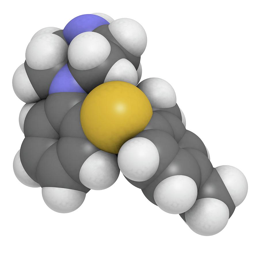 Artwork Photograph - Vortioxetine Antidepressant Drug by Molekuul/science Photo Library Artwork Photograph - Vortioxetine Antidepressant Drug by Molekuul/science Photo Library