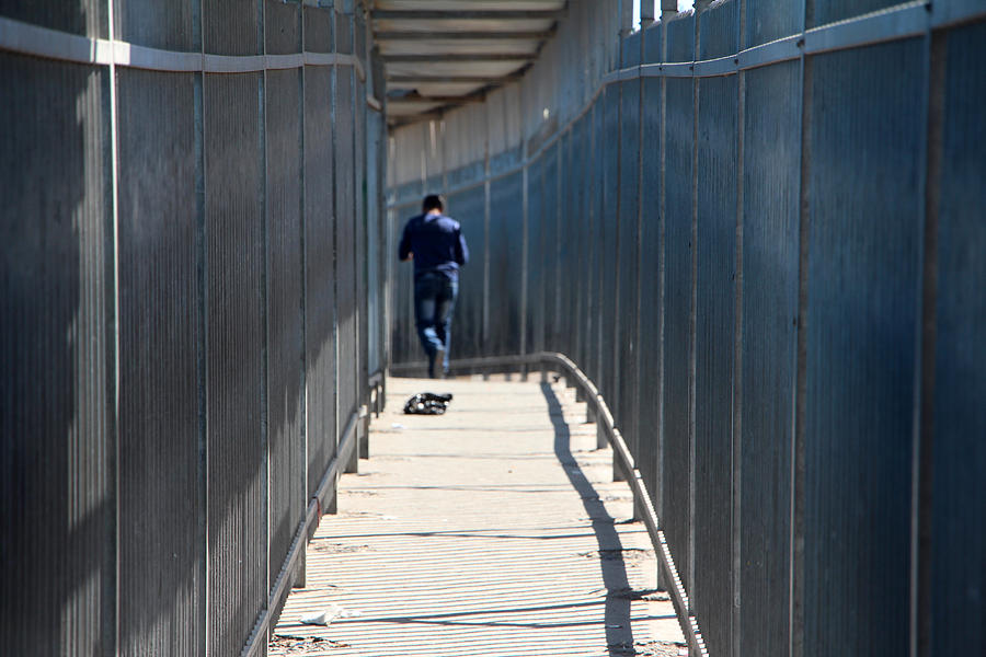 Man Walking Photograph - Walking Alone #2 by Munir Alawi