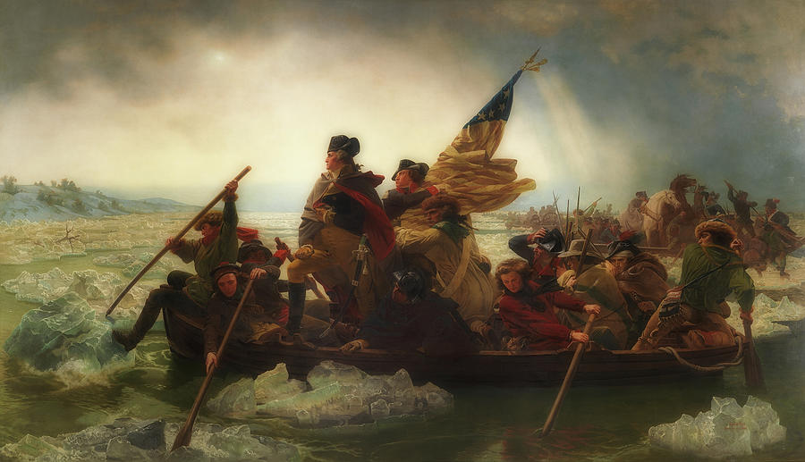 Washington Crossing the Delaware  #19 Painting by Emanuel Leutze