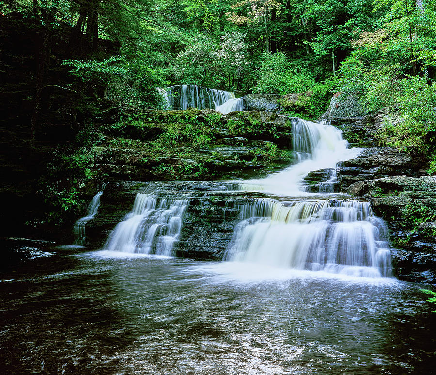 Water Falling From Rocks, Dingmans Photograph by Panoramic Images - Pixels