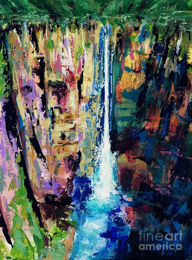 Water Falls #2 Painting by Frances Marino