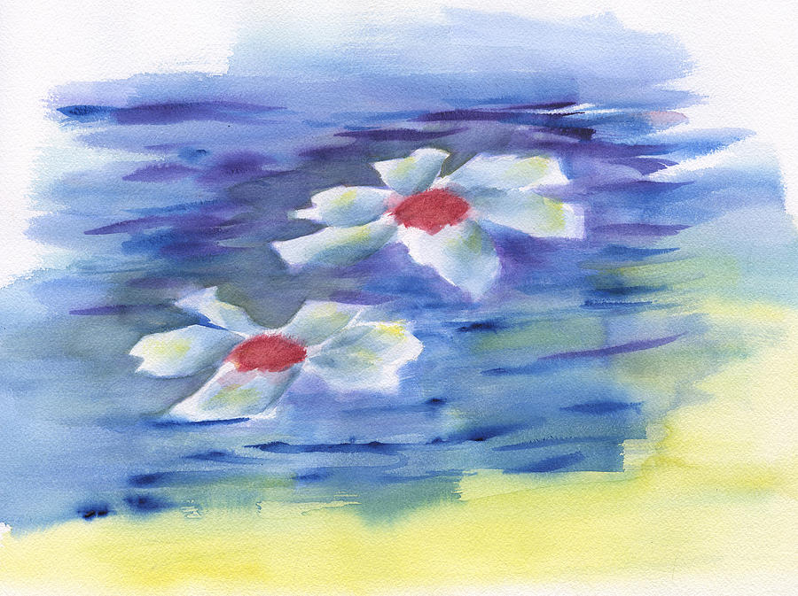 2 Water Lilies Painting by Frank Bright