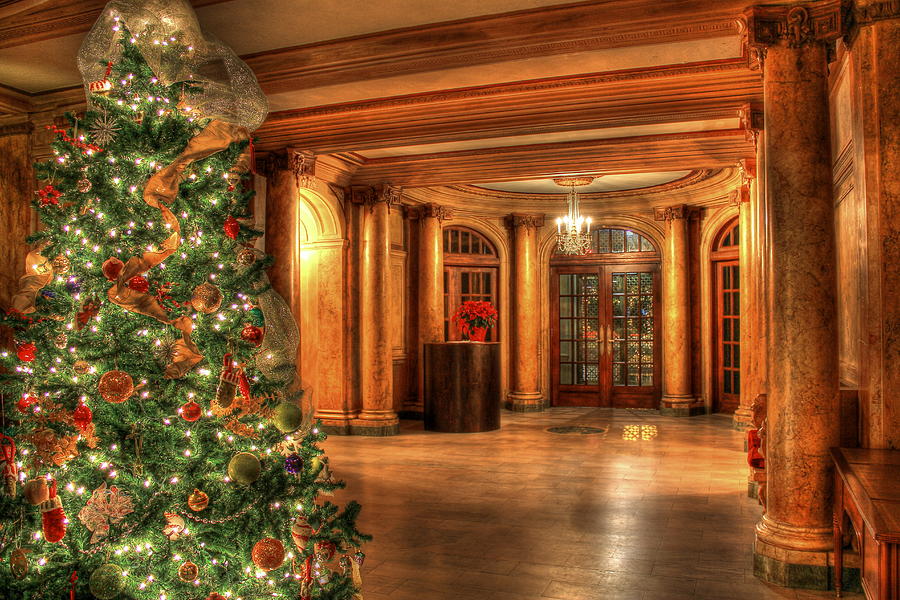 Welcome Home Christmas Tree The Ponce Condos Atlanta Georgia Historic Architectural Art Photograph by Reid Callaway