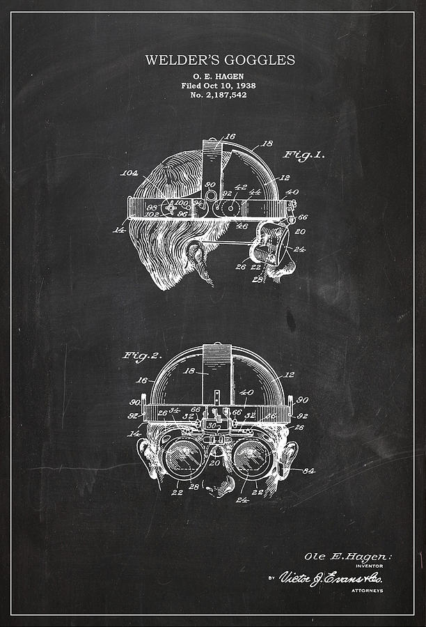 Welder's Goggles Drawing by Ambro Fine Art - Fine Art America