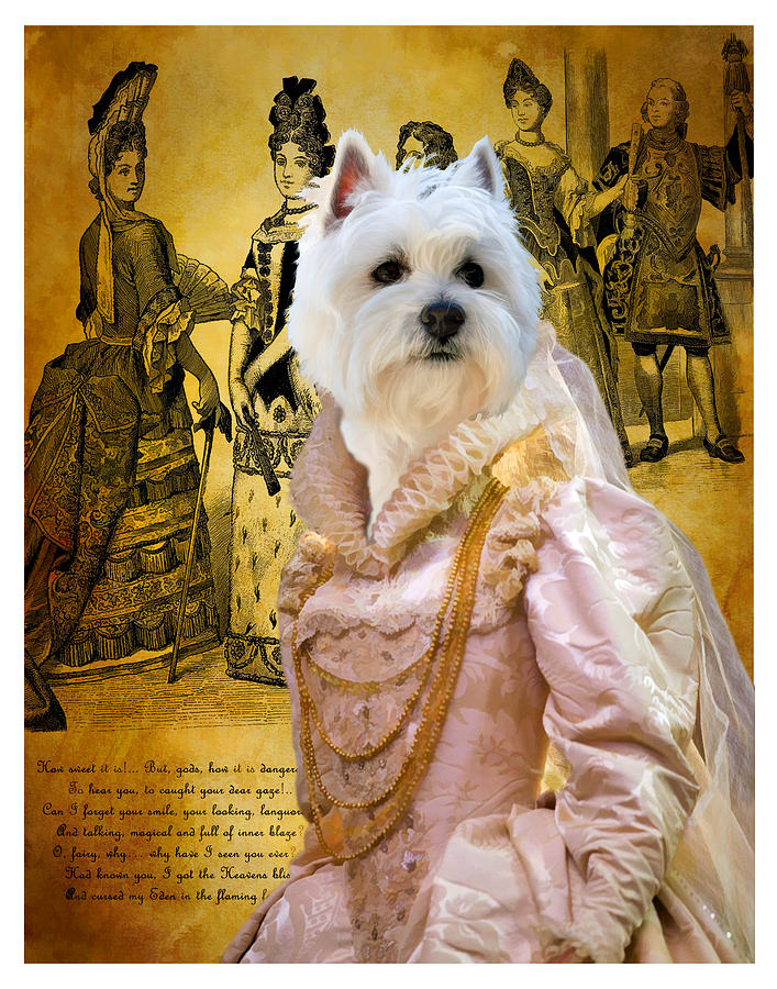 West Highland White Terrier Art Canvas Print #2 Painting by Sandra Sij