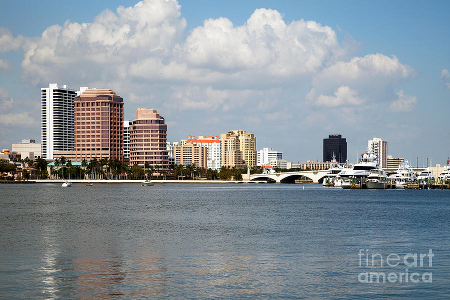 City Photograph - West Palm Beach Skyline #2 by Bill Cobb