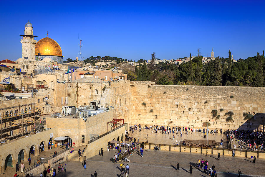 Western Wall And Dome Of The Rock Photograph