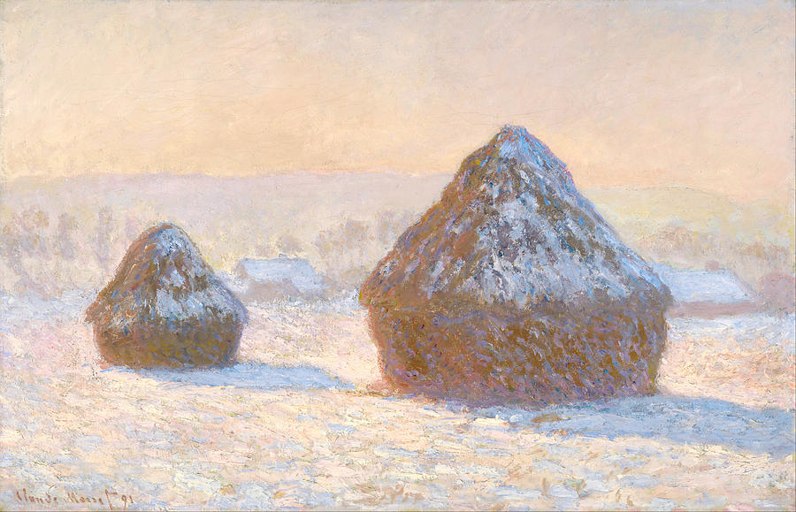 Wheatstacks #2 Painting by Claude Monet