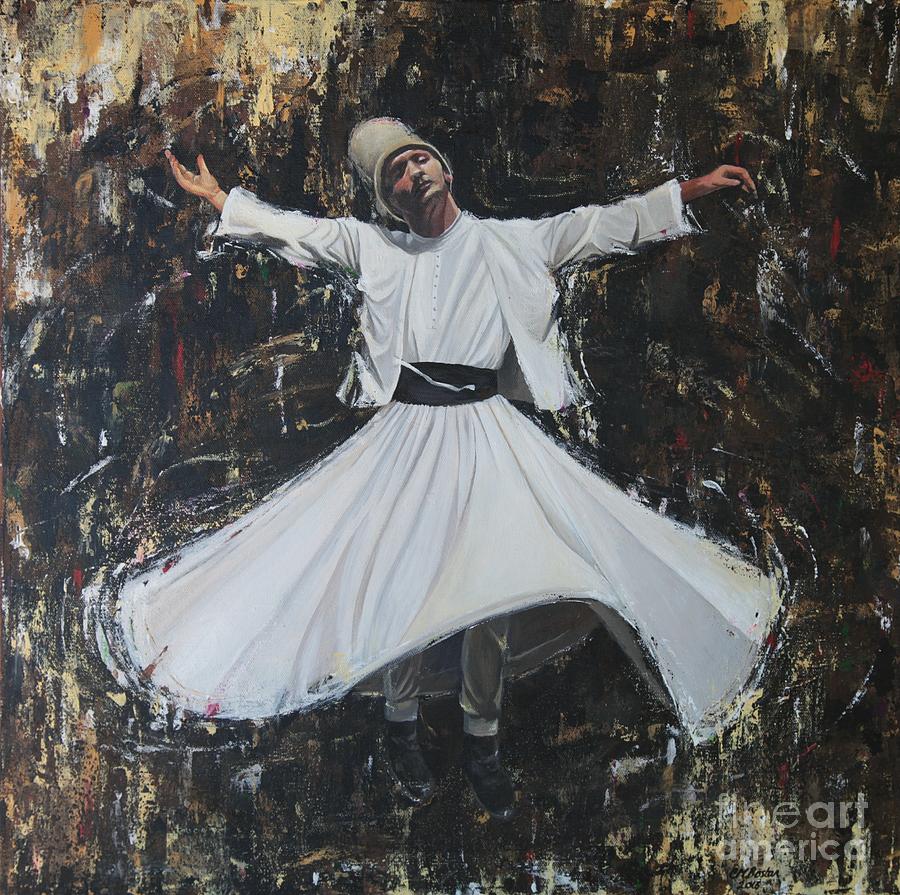 Whirling Dervish Painting by Carol Bostan