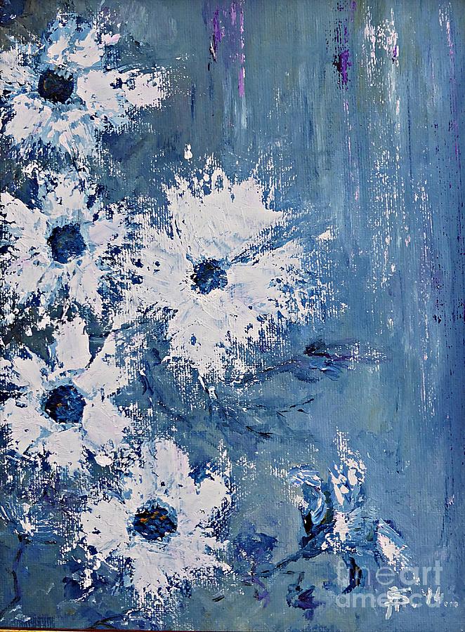 White flowers #2 Painting by Amalia Suruceanu