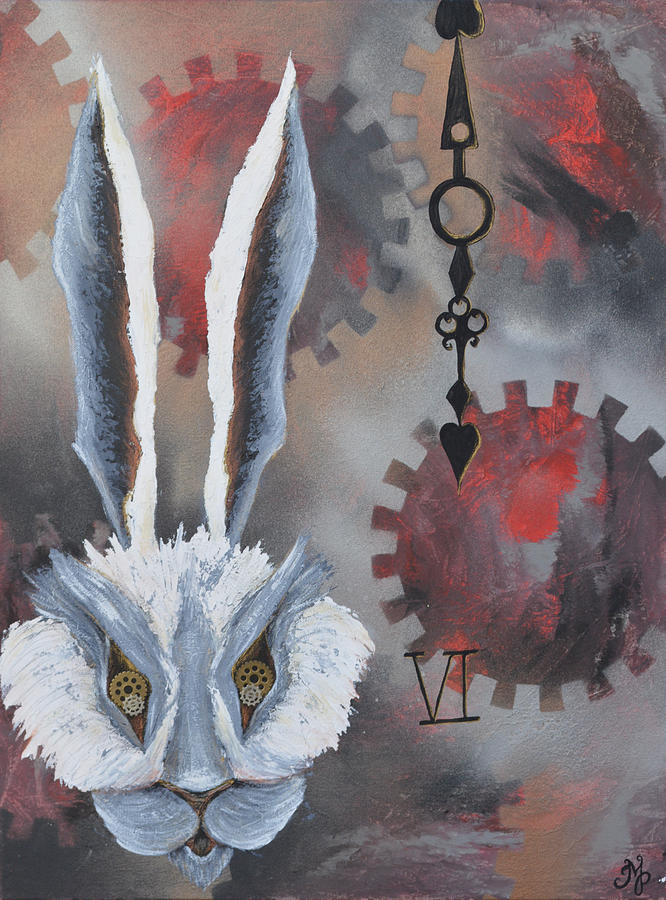 White Rabbit #1 Painting by Meganne Peck