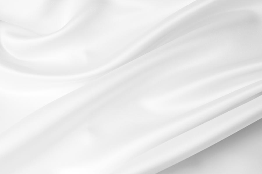 Abstract Photograph - White silk #2 by Les Cunliffe
