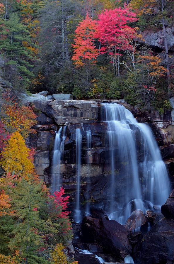 Whitewater falls in autumn #2 Photograph by Jetson Nguyen