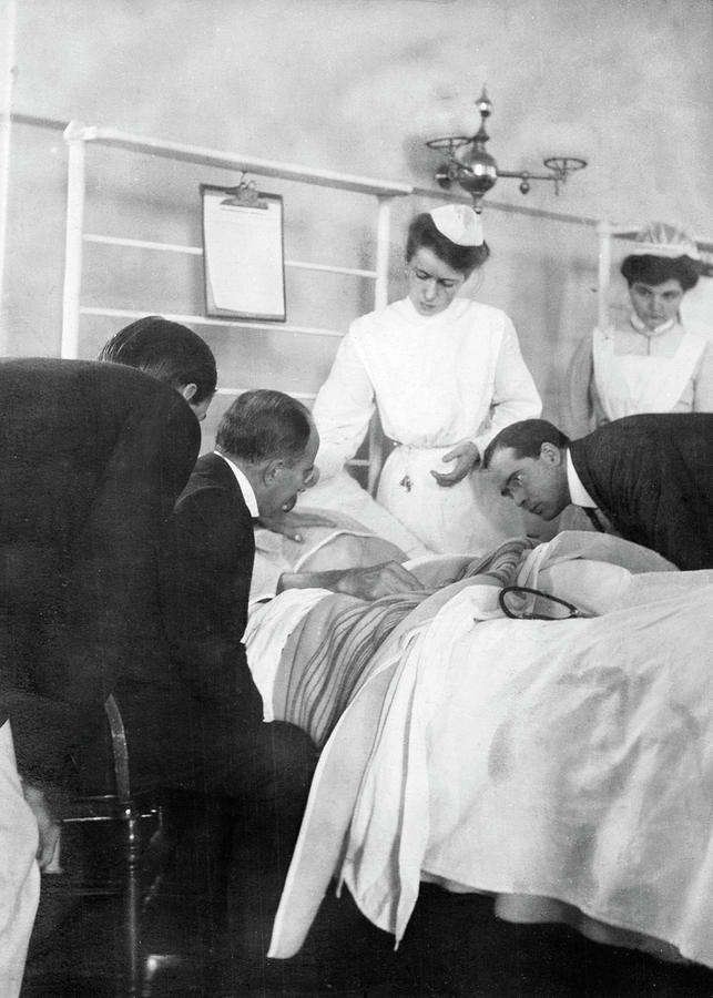 Baltimore Photograph - William Osler Attending A Patient #2 by National Library Of Medicine