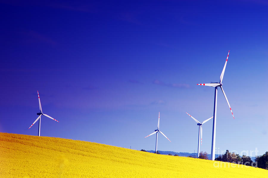 Nature Photograph - Wind turbines. #2 by Michal Bednarek