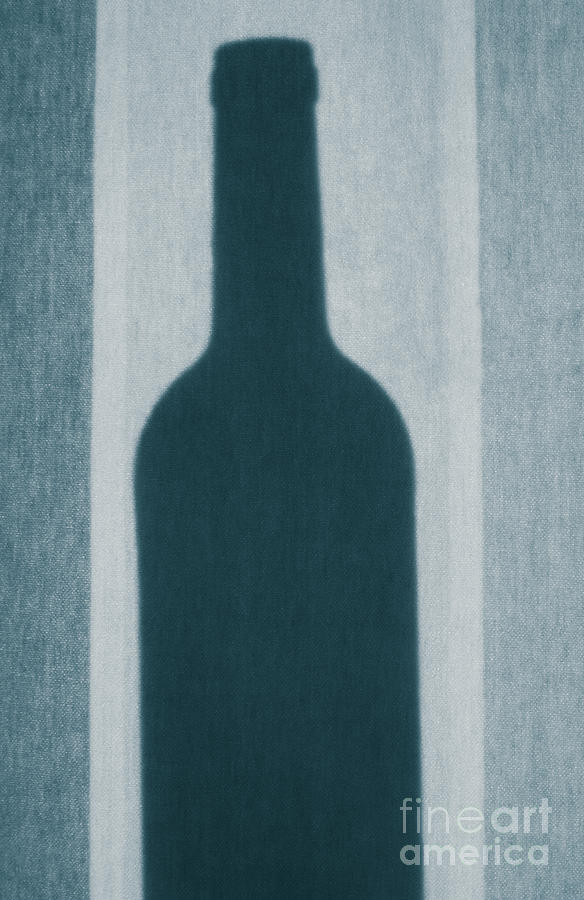 Wine Photograph - Wine Bottle Silhouette #2 by Ewa Hearfield