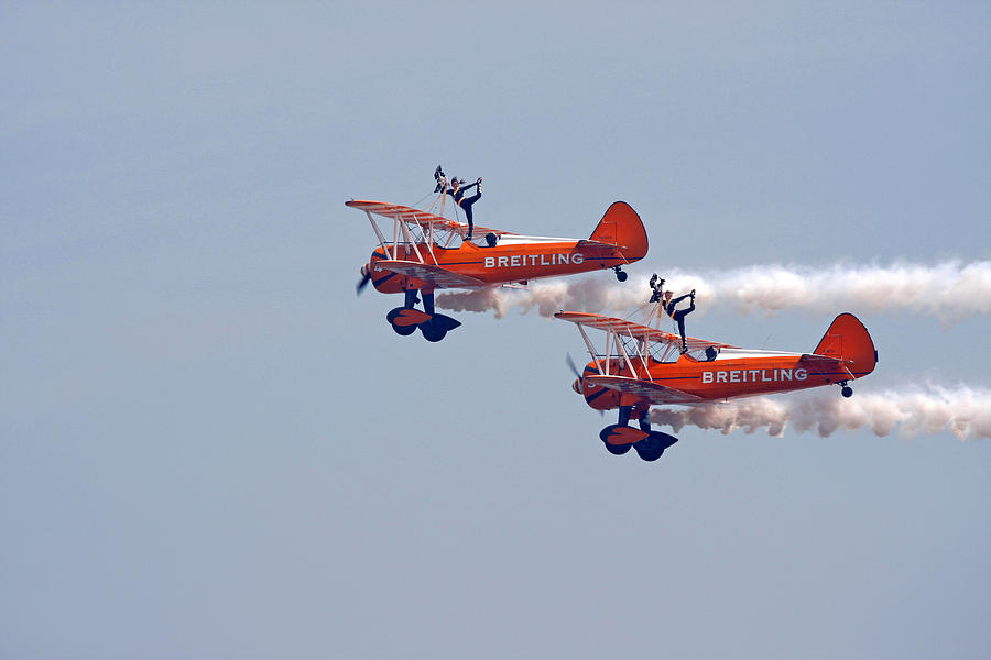 Wing walkers  #2 Photograph by Steve Ball