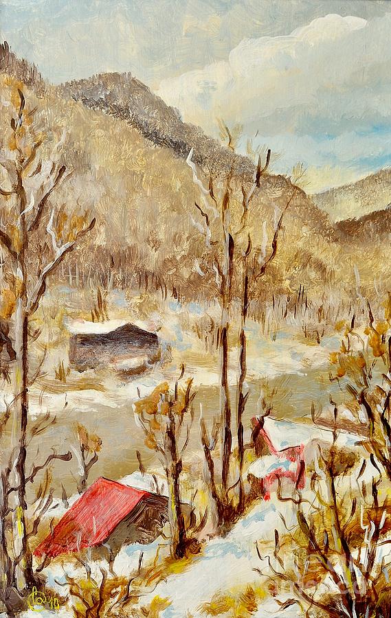 Winter Painting - Winter landscape #1 by Martin Capek