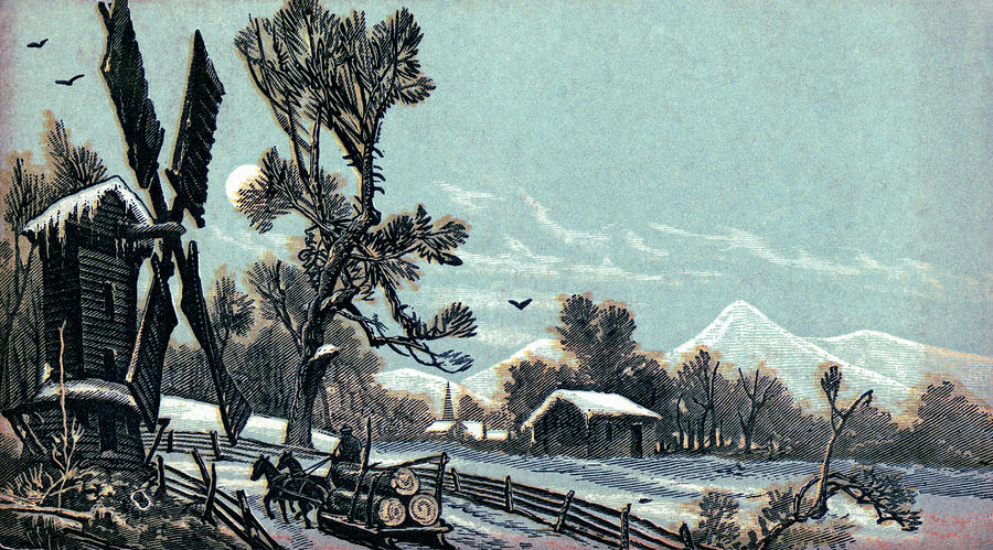 Winter Scene, C1885 #2 Painting by Granger