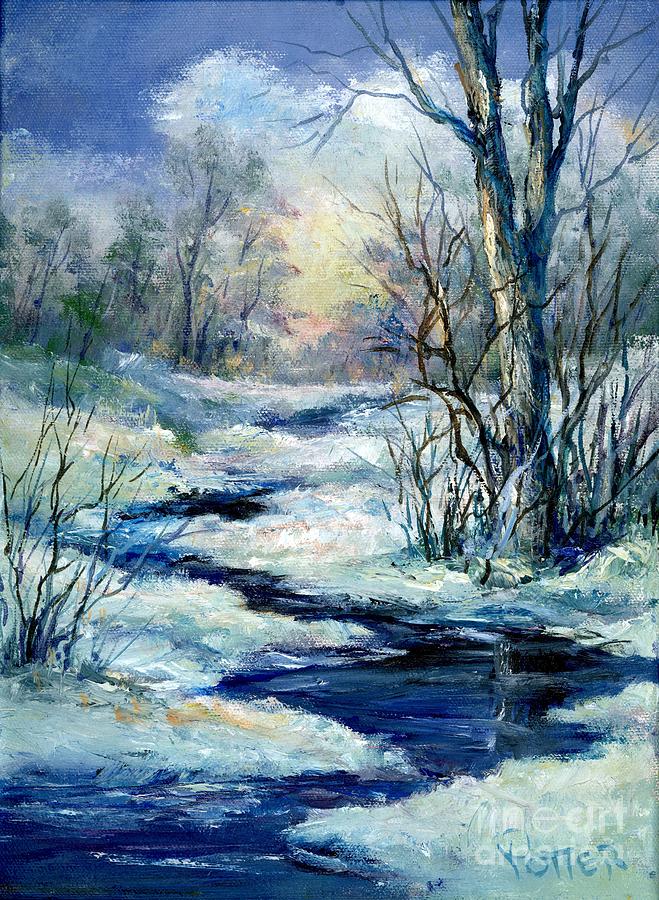 Winter Sunrise #2 Painting by Virginia Potter