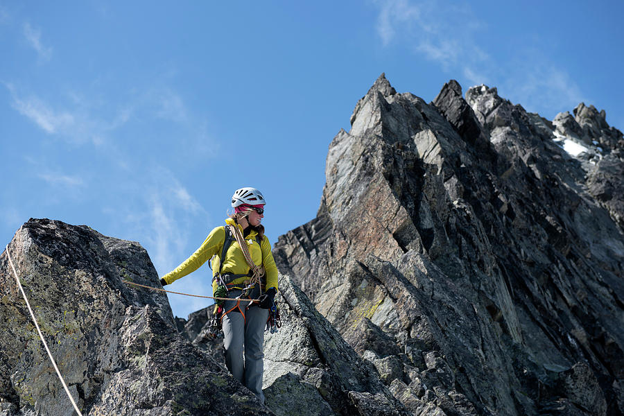 Woman Climbing On The North Ridge Photograph By Alasdair Turner Fine Art America 5568