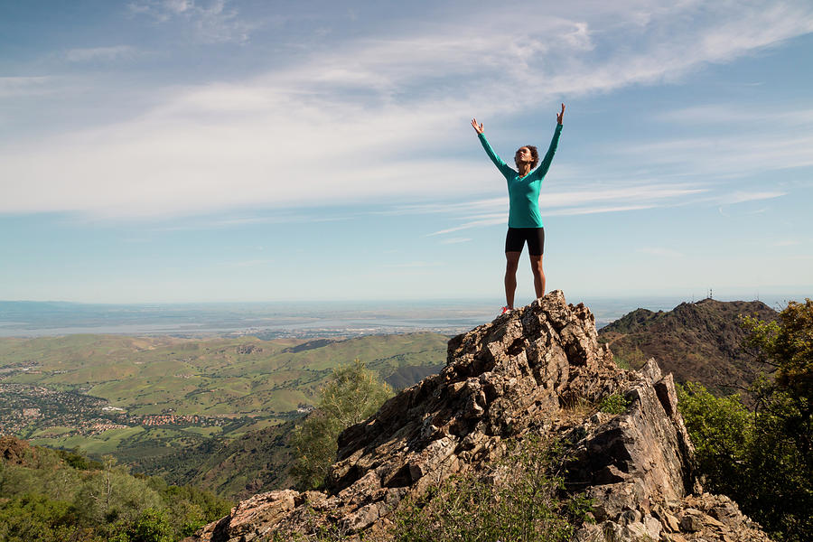 Woman Hiking Up Mt Dialbo #2 Photograph by Terry Schmidbauer Woman Hiking Up Mt Dialbo #2 Photograph by Terry Schmidbauer